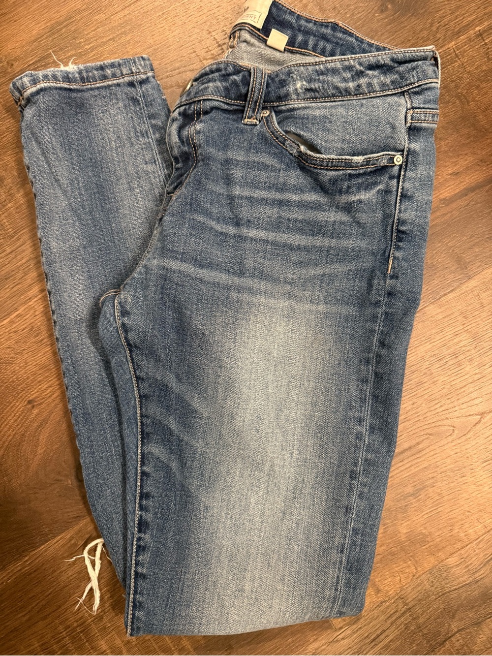 BKE Denim Selena Skinny Jeans Women’s 29R Blue Distressed Ripped Stretch